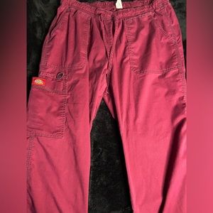 Women’s Y2K Maroon Dickies Utility Scrubs